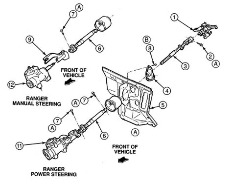 Ford ranger intermediate steering shaft #2