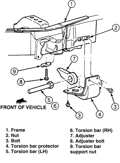 Ford ranger torsion bar suspension