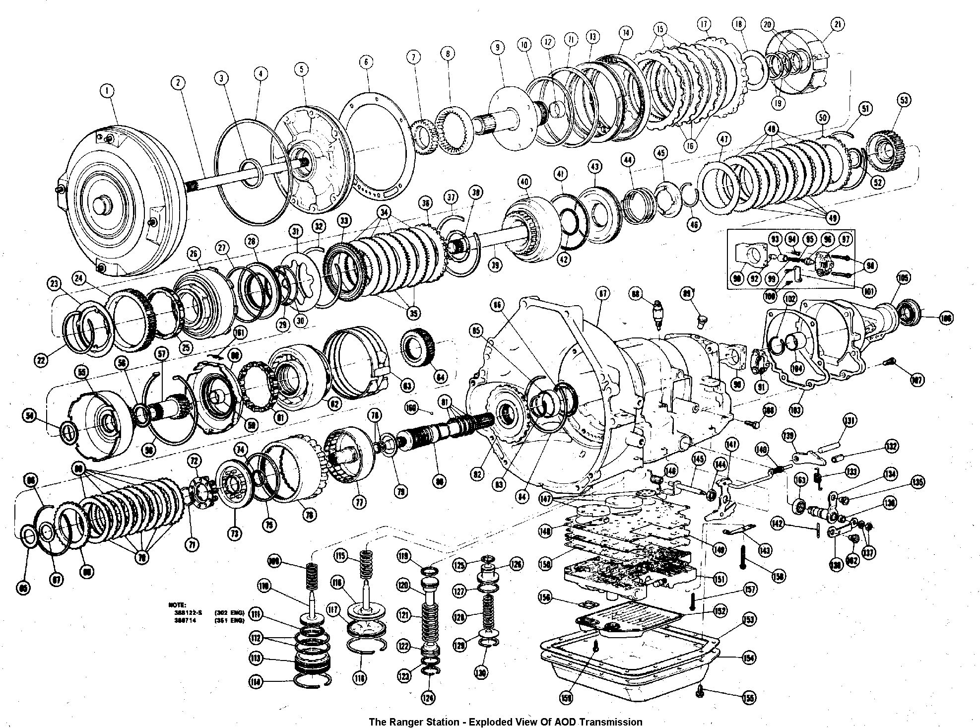 Ford aode transmission diagram