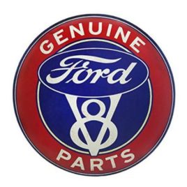 Ford Red White and Blue V8 Genuine Parts Sign