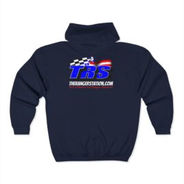 TRS Unisex Heavy Blend Full Zip Navy Hooded Sweatshirt