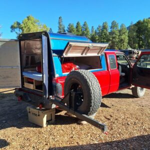 Leer construction cap converted to camper