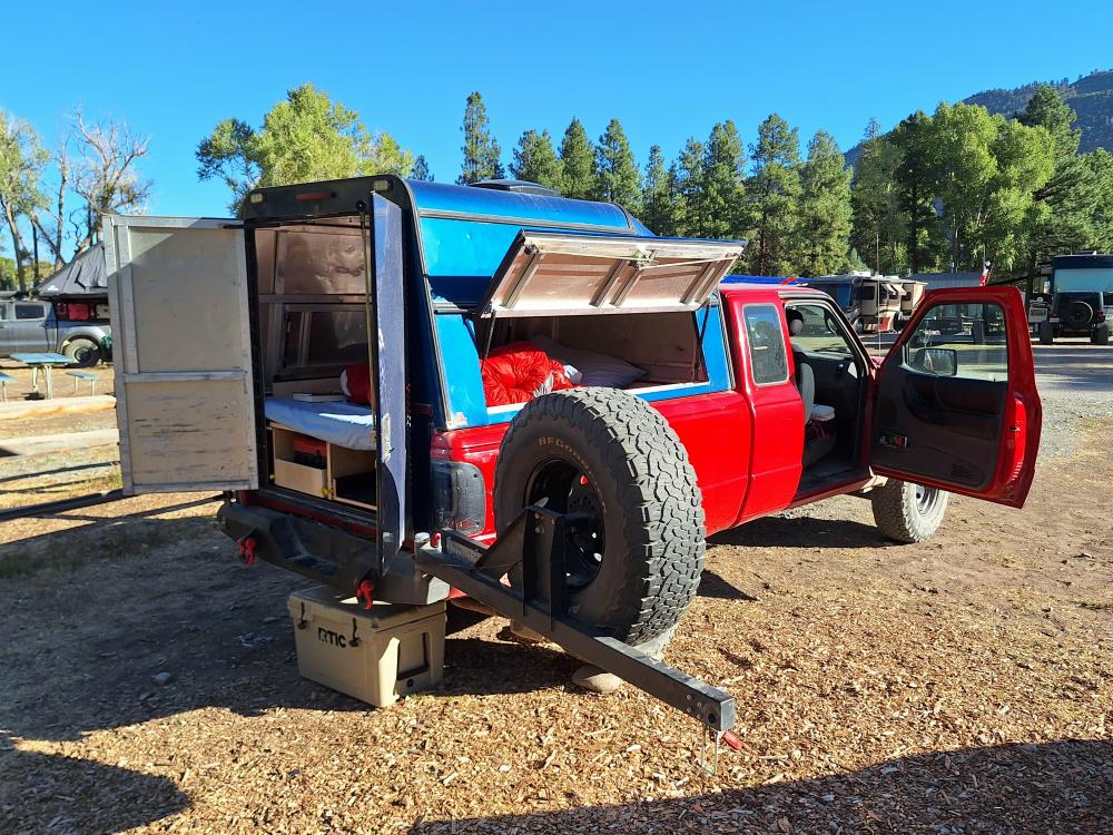 Leer construction cap converted to camper