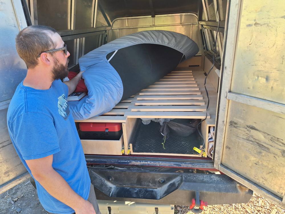Ford Ranger overlanding build with custom storage and sleeping platform