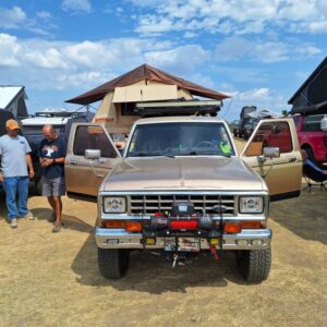 Front close-up of the Ford Ranger STX grille guard with X-Bull 10K winch.