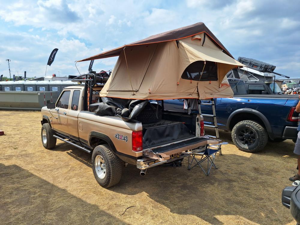 Left rear view of Rick Gonzalez’s 1987 Ford Ranger 4x4 Overlander.