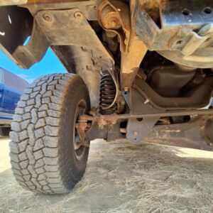 Stock Dana 28 TTB with a Skyjacker 4-inch suspension.