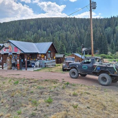 vintage gas station in Pitkin, Colorado