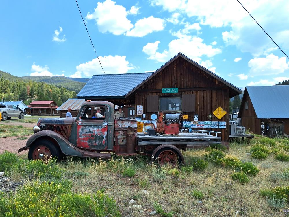 Old Ford flatbed truck in Colorado