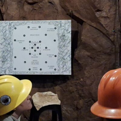 Bachelor Syracuse Mine Tour drilling map