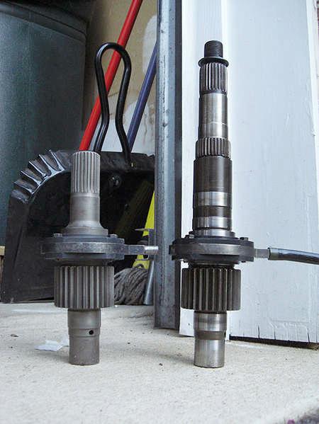BW1354 transfer case shaft and custom adapter shaft
