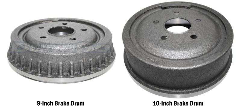 Ford Ranger Brake Upgrades - 9-inch brake drum and 10-inch brake drum