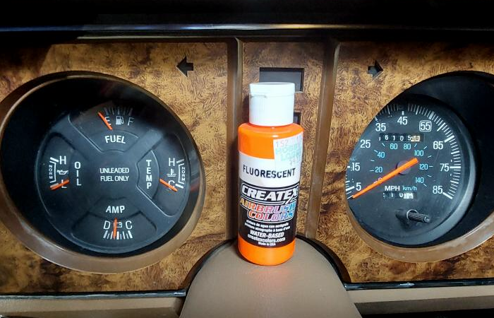 instrument cluster needle paint