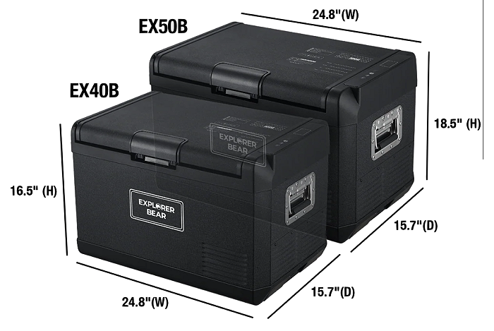 Explorer Bear 42 Quart and 52 Quart 12-Volt Refrigerators