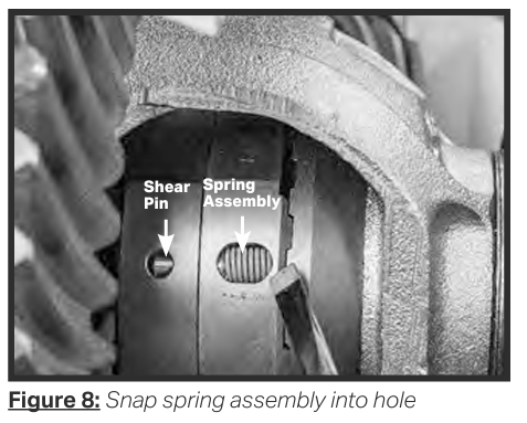 Snap spring assembly