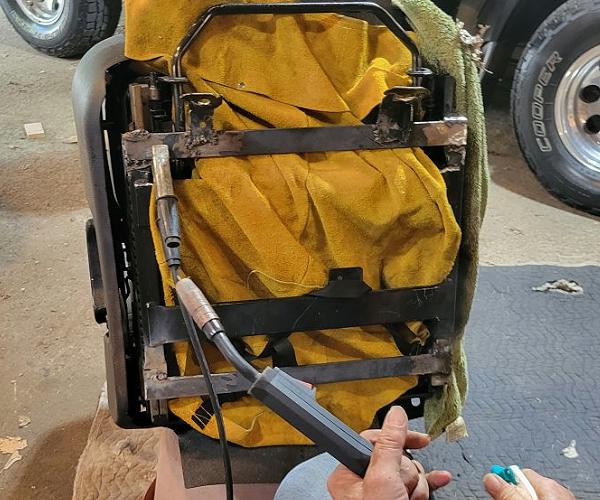 Welding seat brackets