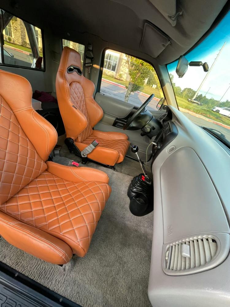 Diamond stitched Tanaka racing seats