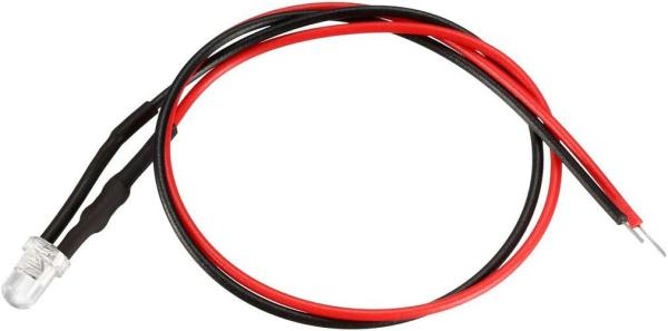 Prewired LED with resistor