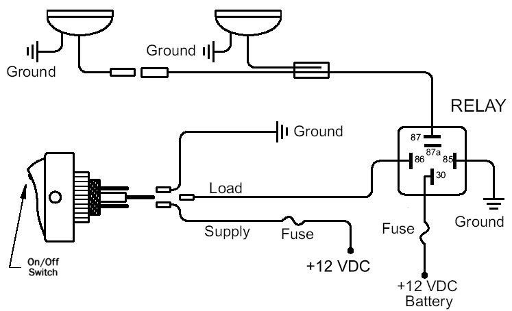 SPDT wiring diagram for off-road lights