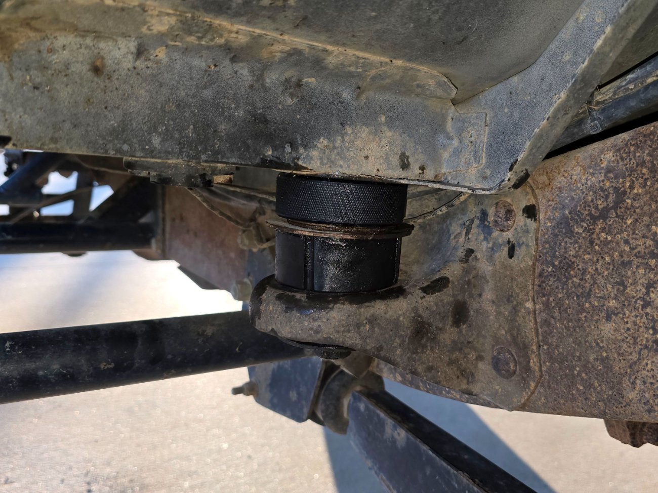 New bushing and spacer