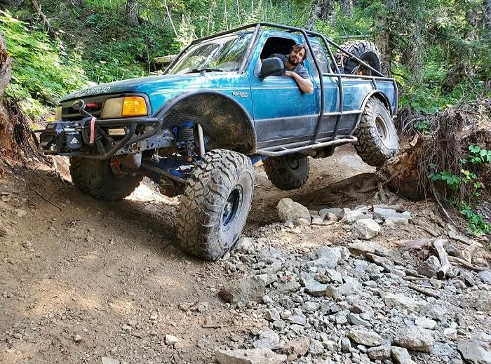 Ford Ranger with a solid front axle swap