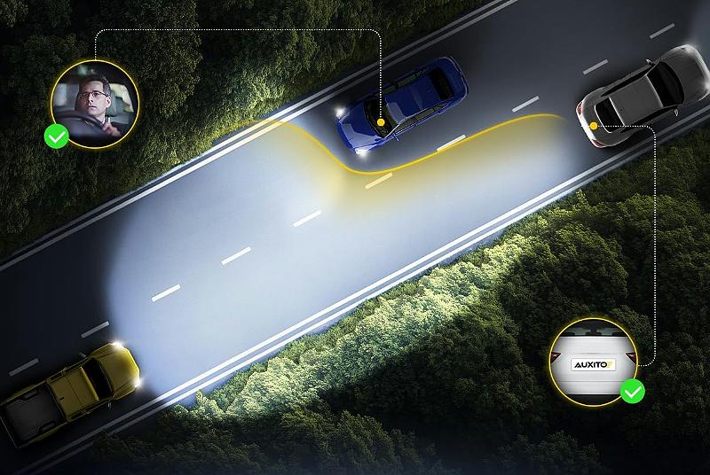 Z-shaped cutoff pattern on modern LED headlights