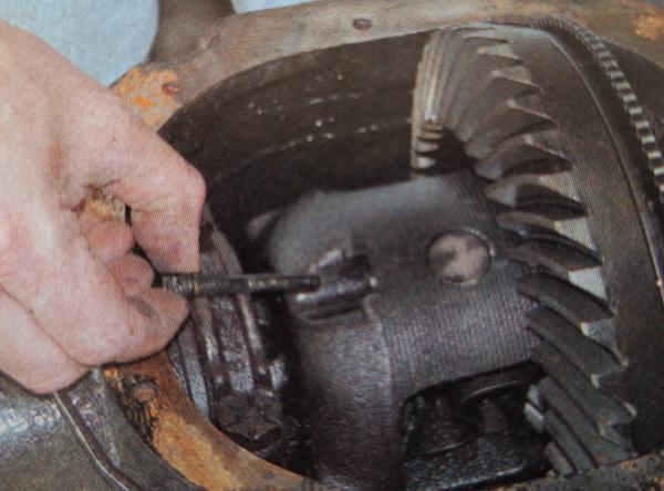 Remove pinion shaft lock bolt