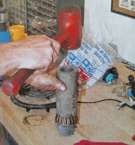 Installing hot bearing on frozen pinion