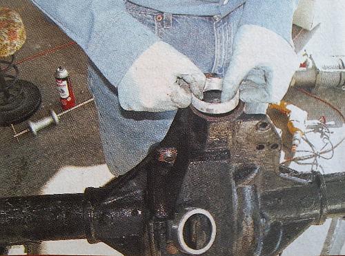 Install new pinion bearing cup