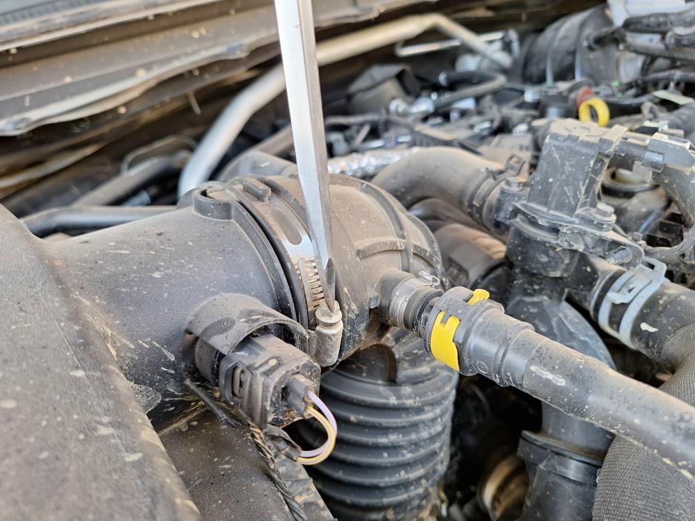 Remove air intake hose