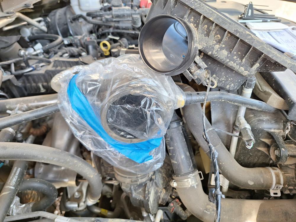 cover the intake with a plastic bag