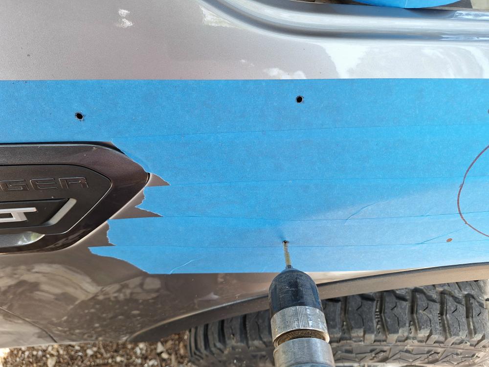 Drill out the mounting holes