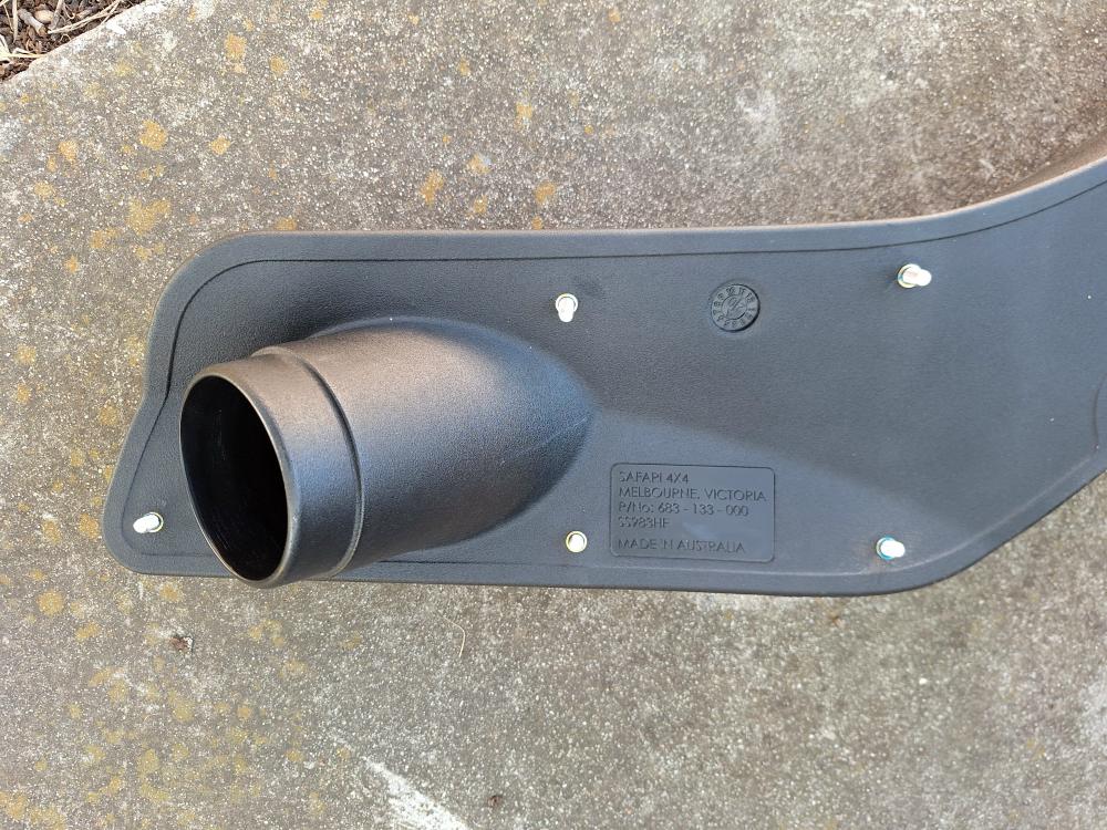 mounting studs installed in the snorkel