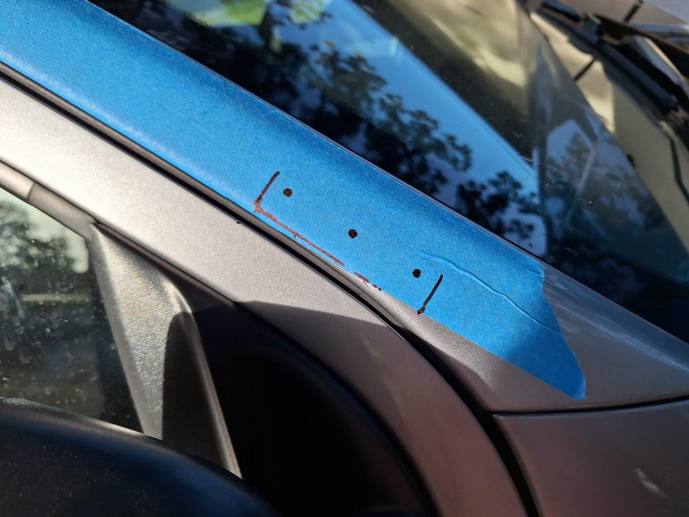 Then remove the snorkel, remove the upper mounting bracket, and use it as a template to mark the mounting holes