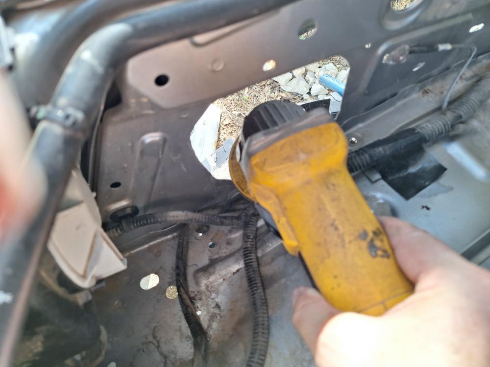 I cleaned the opening with a grinder