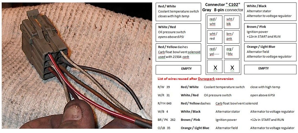 Ford Ranger Duraspark connector C102