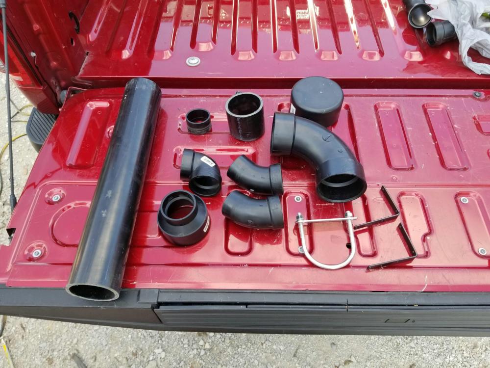 Homemade DIY snorkel parts