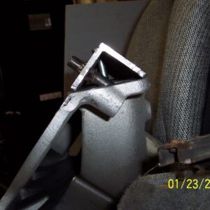 Looking from the end, you can get an idea of where the drill bit will break through the casting. If everything goes as planned, the hole should be on the upper side of the nitrous/alky boss cast in by Edelbrock.