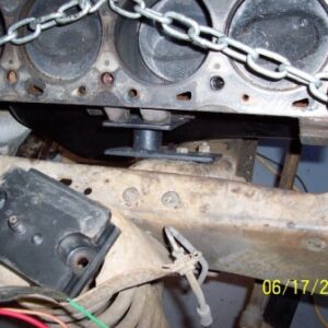 Passenger's side. FRPP mount bolts directly to the engine cradle. Those mounts come with rubber isolators, but if used, they would position the engine way too high in the chassis in my opinion.