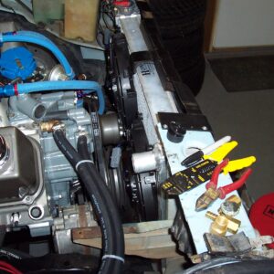 Two 10" electric fans were installed