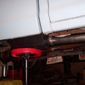 Cats were installed (to stay legal) as well as Hooker Max Flow mufflers. 90 degree turn downs were added and exist just in front of the rear tires.
