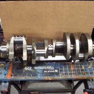 Hawks Racing cast 4.5" stoke crankshaft. It has 2 slugs on mallory in it and is external balanced. I checked it and it mic'd out spot on.