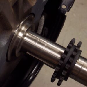 The second step on the crank was too fat for the timing gear, So I had to hone the gear to fit snugly.