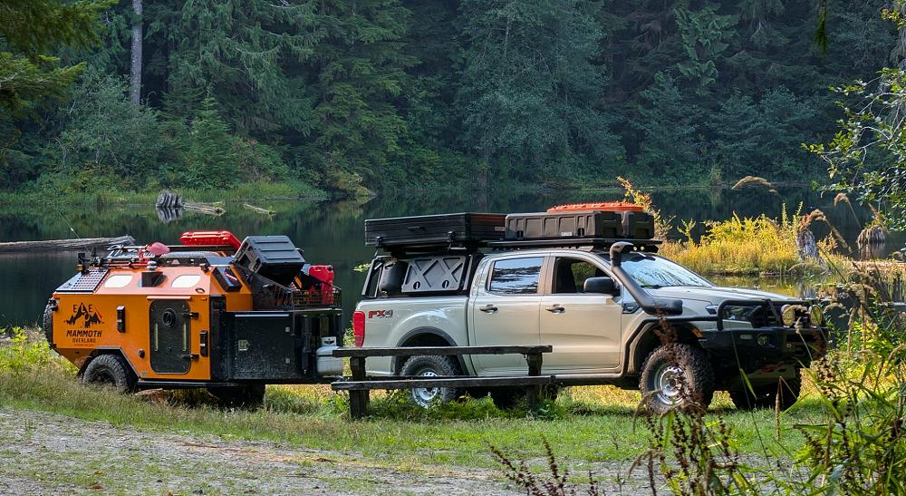 Ford Ranger Overlander pulling a trailer