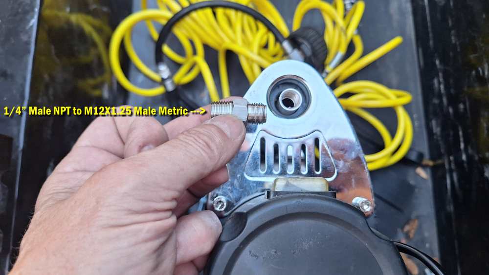 1/4” Male NPT to M12 x 1.25 M12X1.25 Male Metric