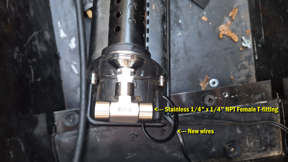 Installing 1/4 x 1/4 t-fitting