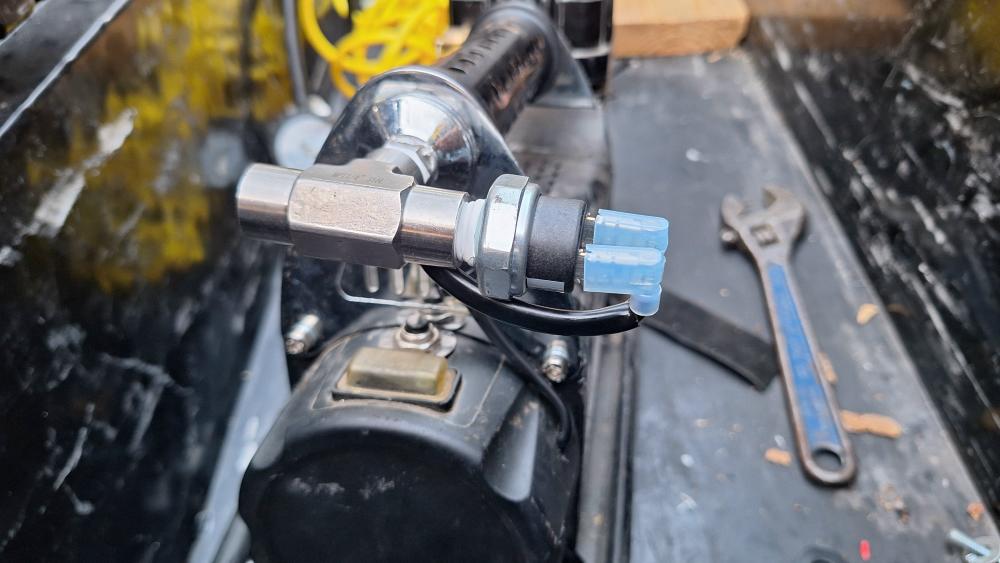 new wires connected to pressure switch