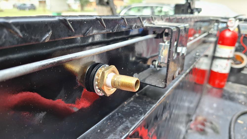 Installing bulkhead connector in toolbox