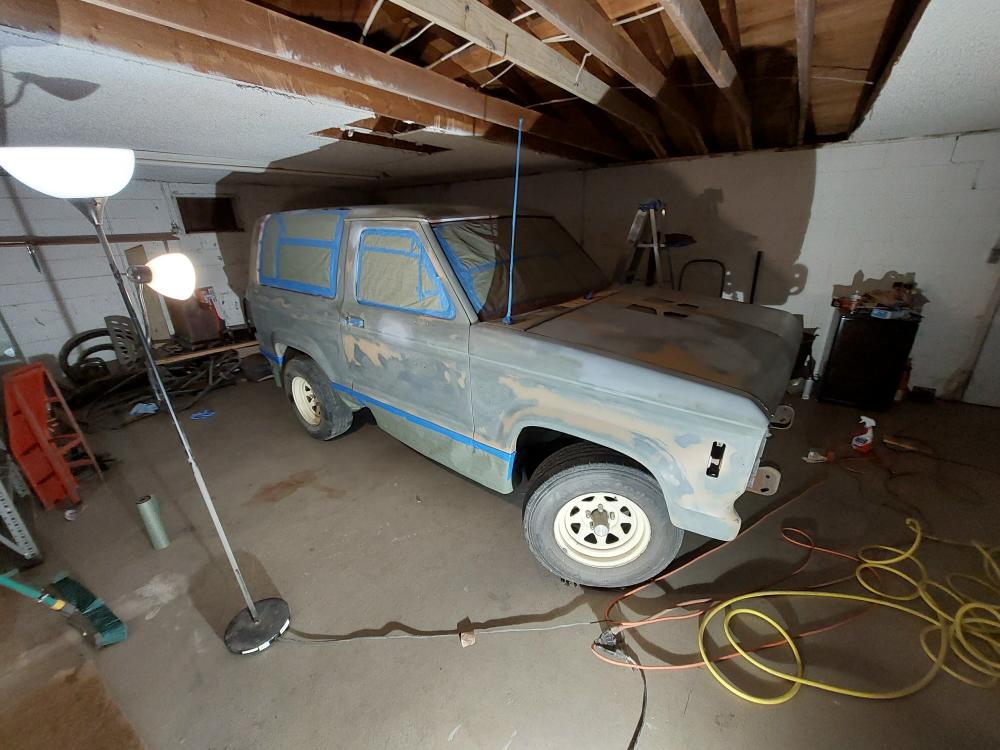 Prepping the Bronco II for paint