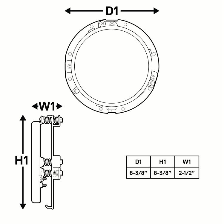 Round headlight diagram